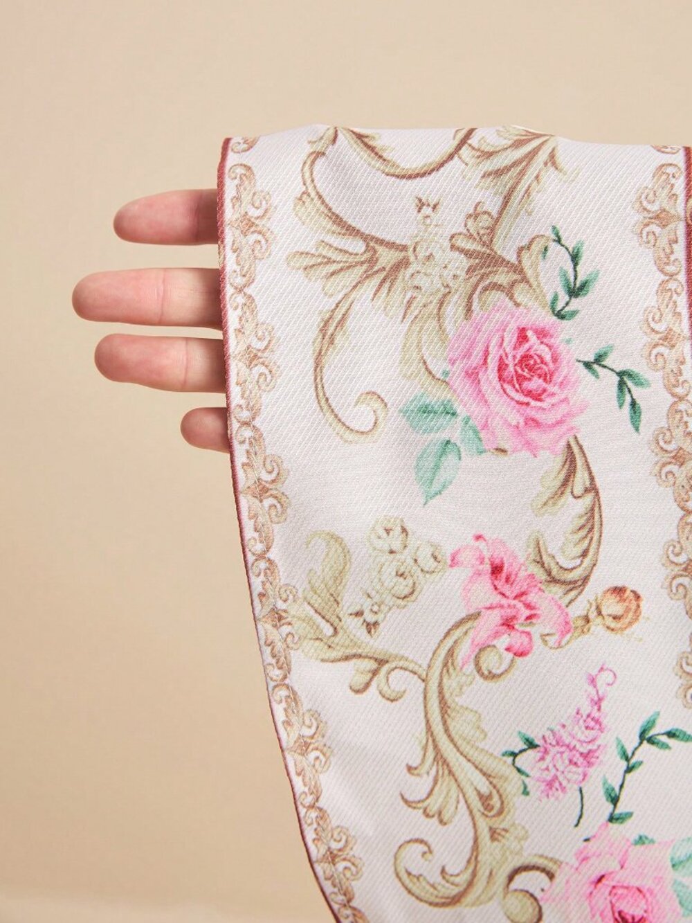 Pink Boho Women's Baroque Placement Print Tunic - Picture 8 of 8